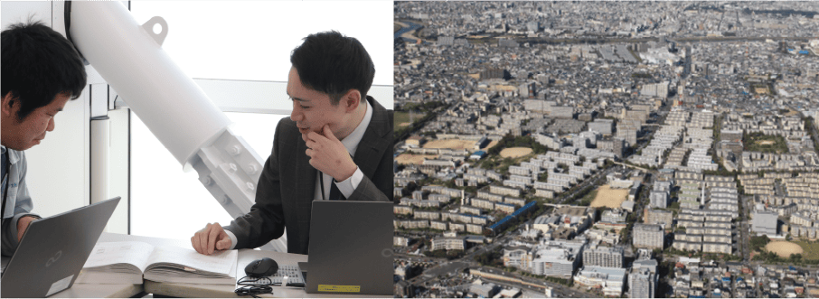建築職の業務の様子