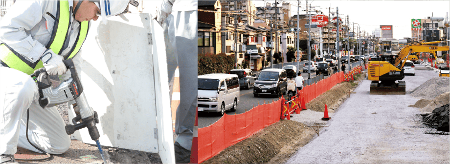 土木建設員の業務の様子